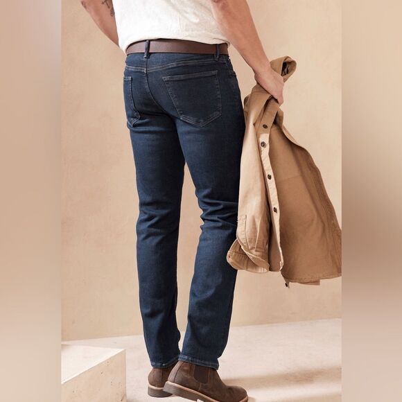 NWT Banana Republic Men’s Dark Wash Straight Jeans size 32 x 32. - Picture 3 of 11